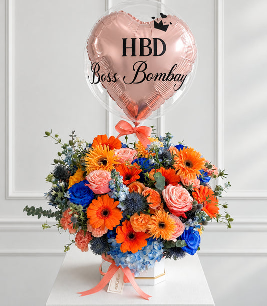 Colorful Celebration Balloon Flower Box