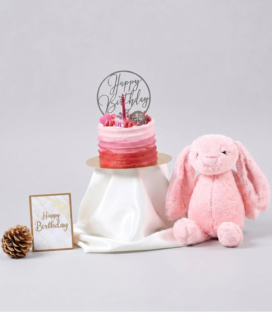 Pink Cake Pink Rabbit Set