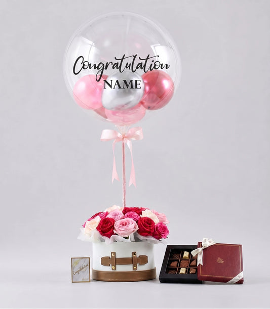Sweet Flowers Chocolate Balloon Box