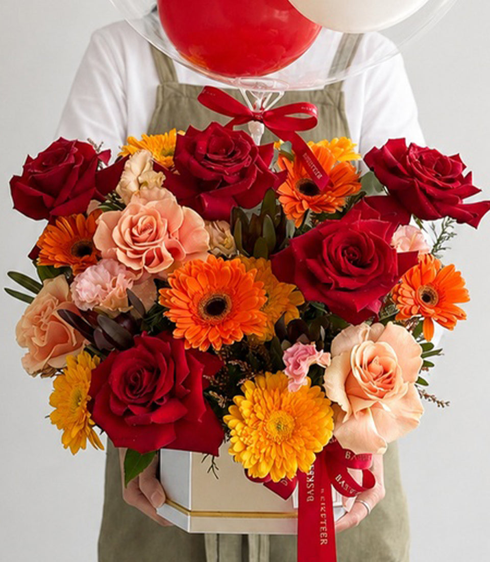 Celebratory Floral with Balloon Gift