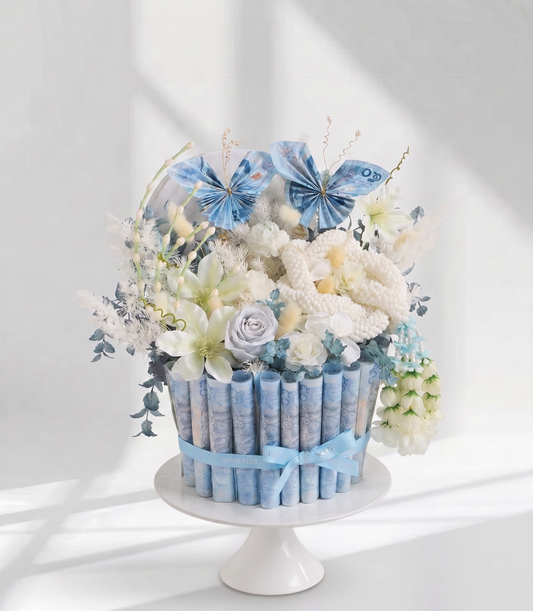 Jasmine Garland & Floral Money Gift Box