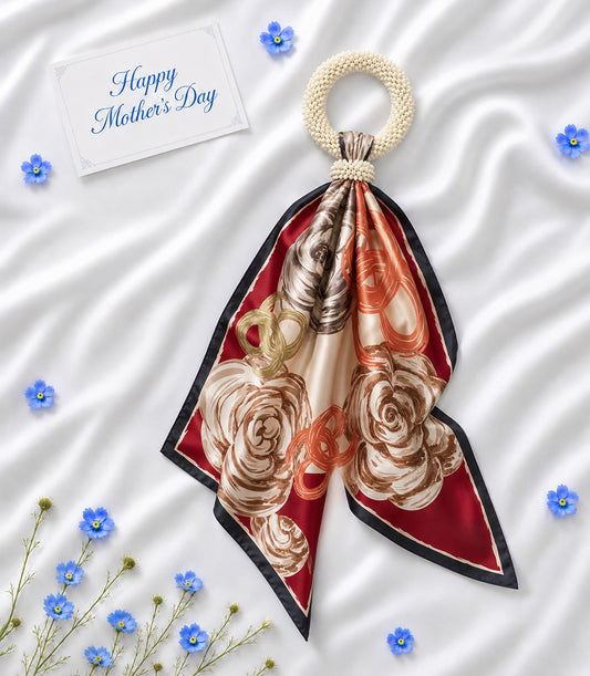 Elegant Jasmine Scarf Garland Gift Box for Mum