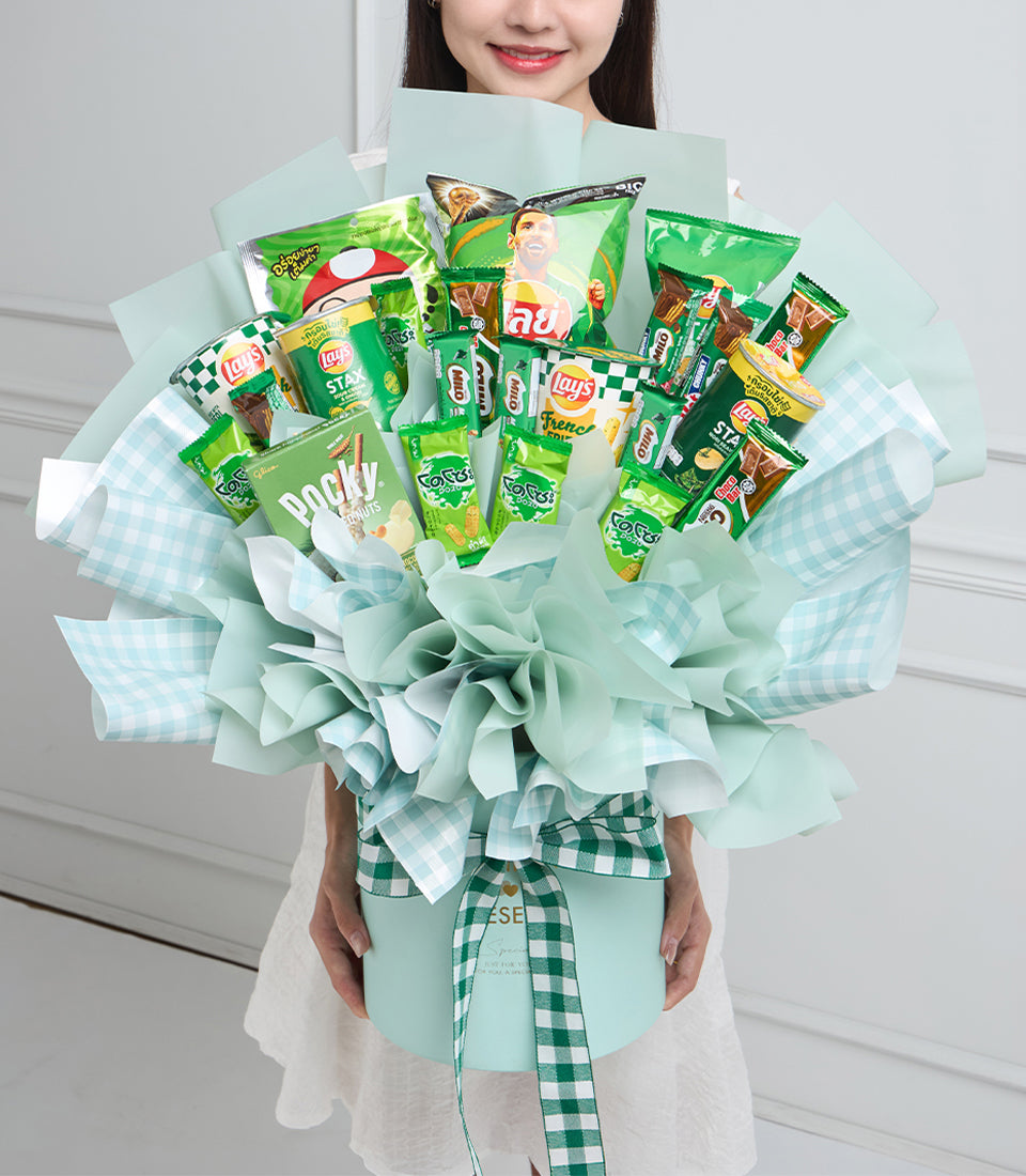 Green Savoury Snack Bouquet