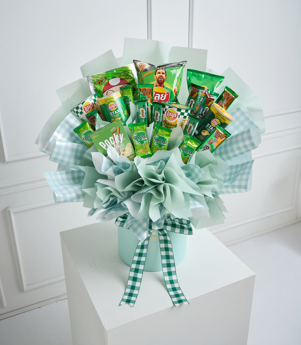 Green Savoury Snack Bouquet