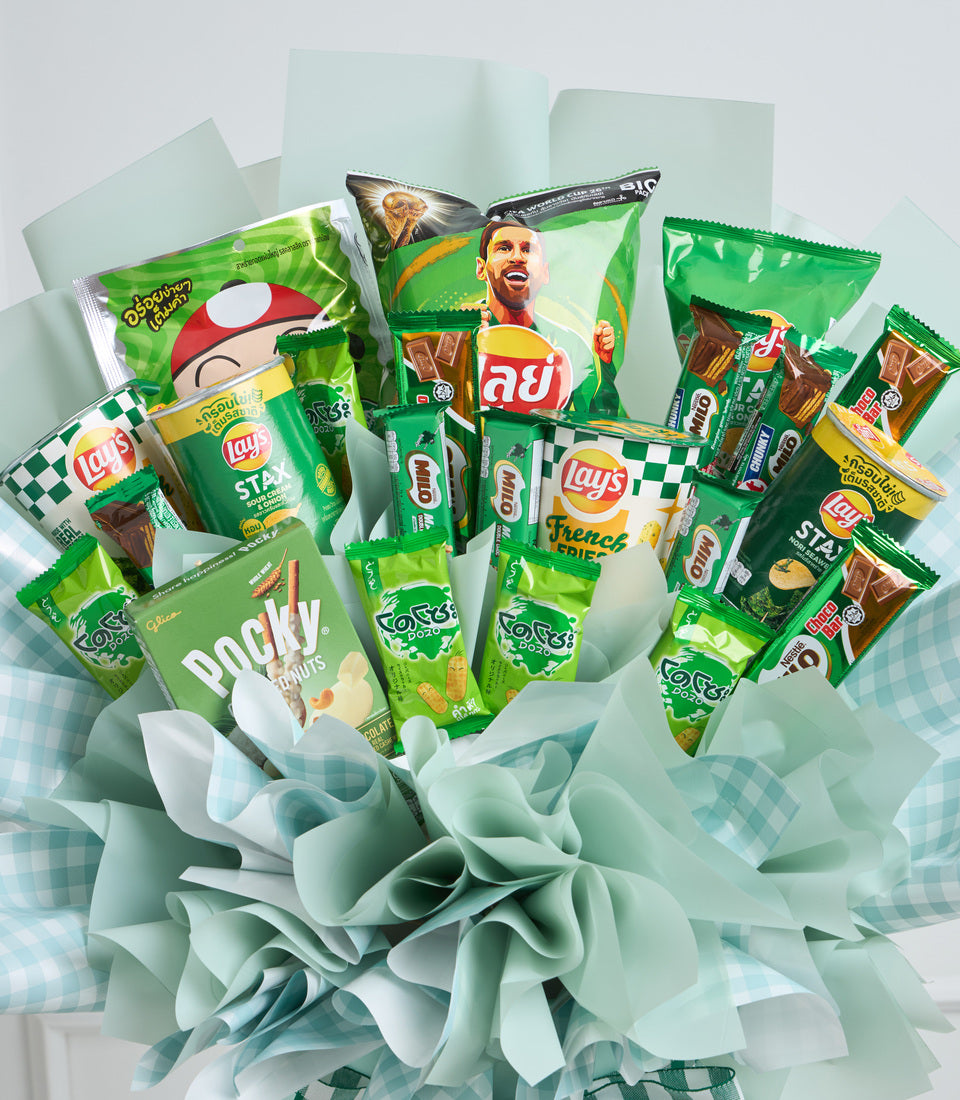 Green Savoury Snack Bouquet