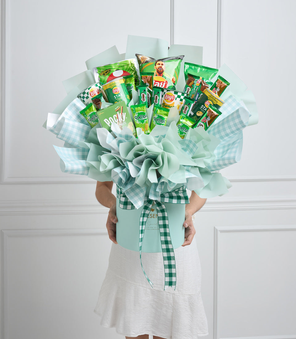 Green Savoury Snack Bouquet