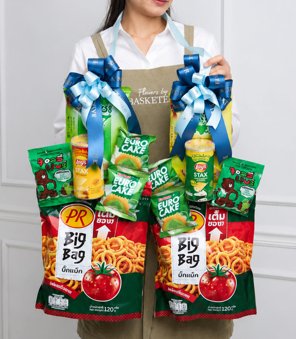 Green Savoury Birthday Snack Bouquet