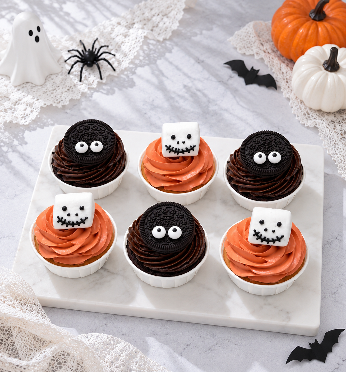 Halloween Monster Cupcakes Set of 6