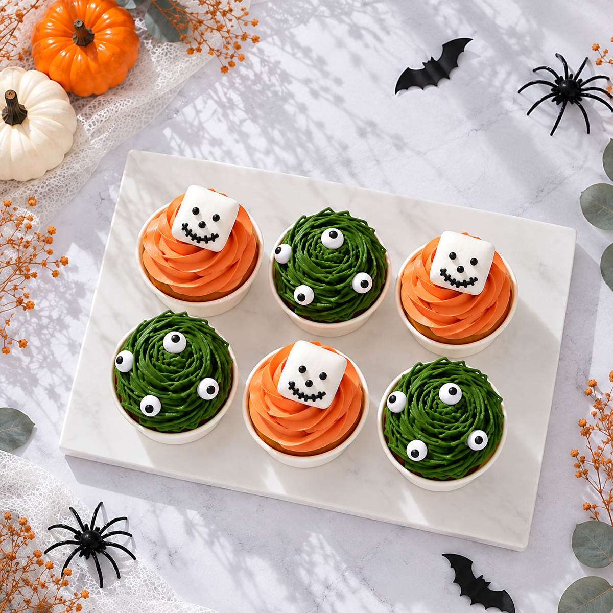 Halloween Monster Cupcakes Set of 6