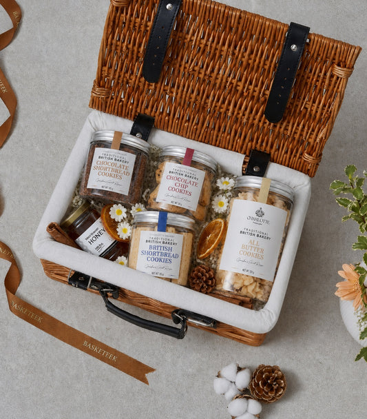 Basketeer's premium hamper, a luxurious wicker basket with