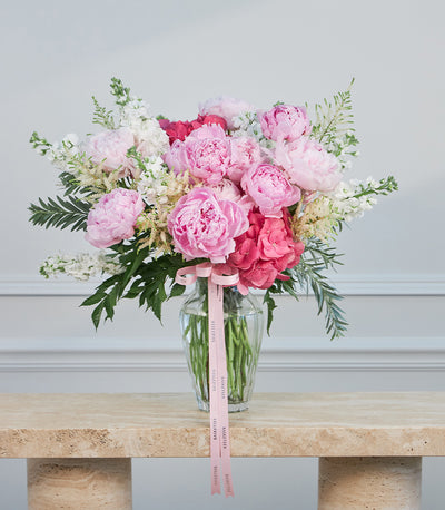 Elegant Pink Peony Vase