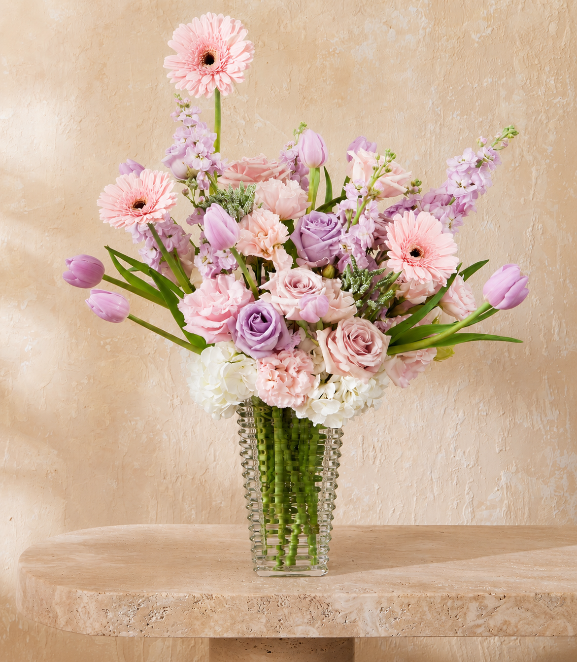 Lavender Peach Harmony Vase