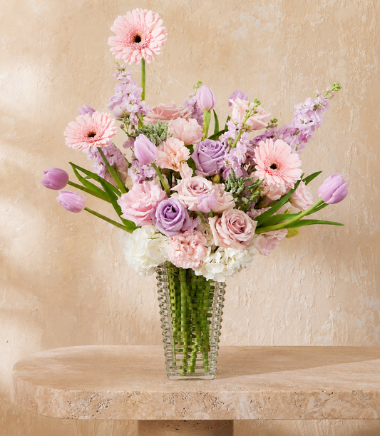 Lavender Peach Harmony Vase