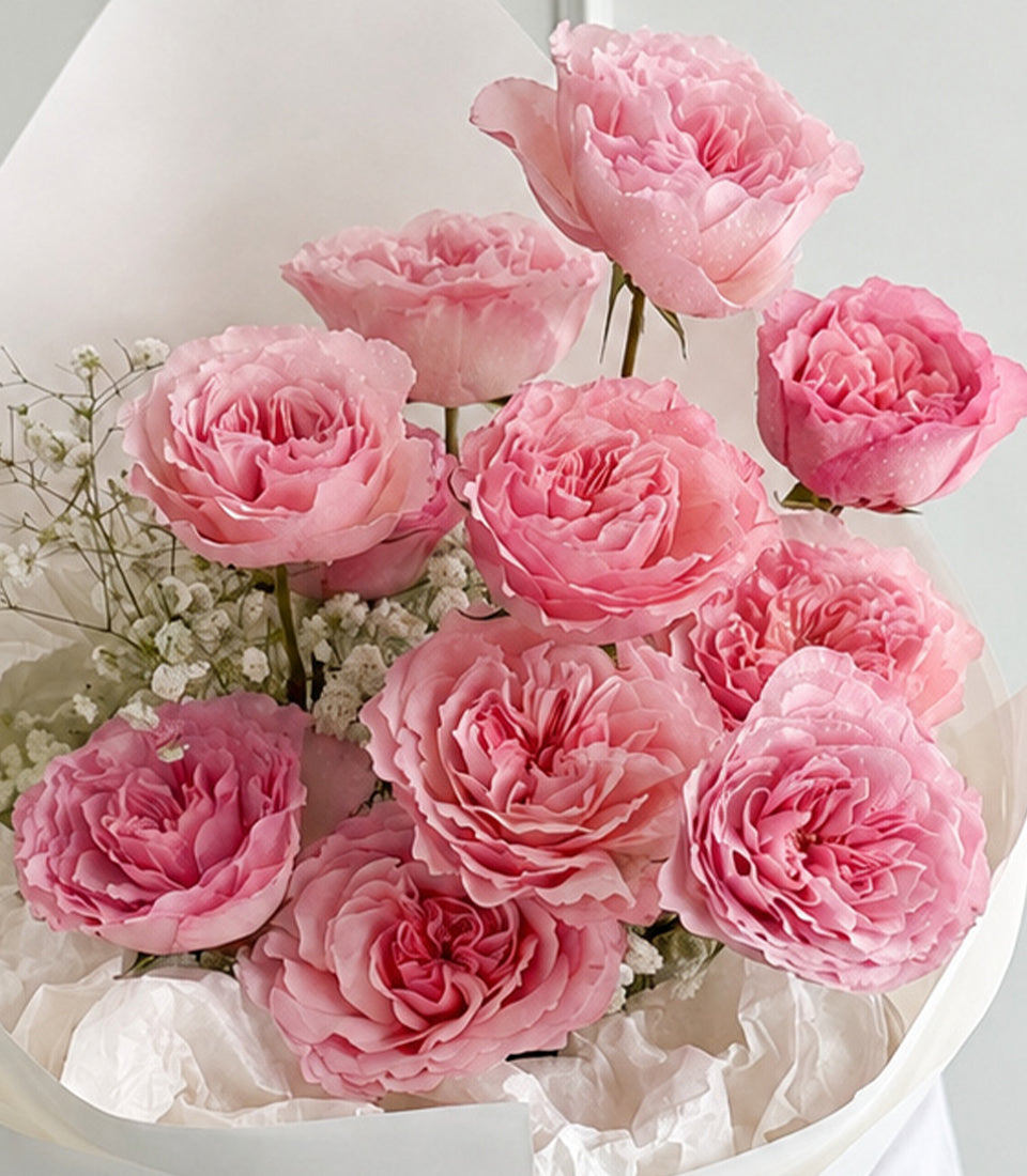 Mayla Pink Garden Rose Bouquet