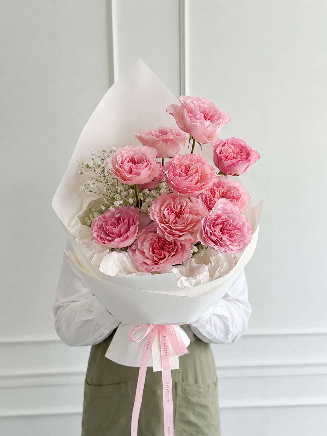 Mayla Pink Garden Rose Bouquet
