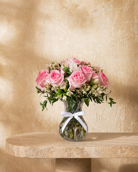 Deep Red Elegance Vase