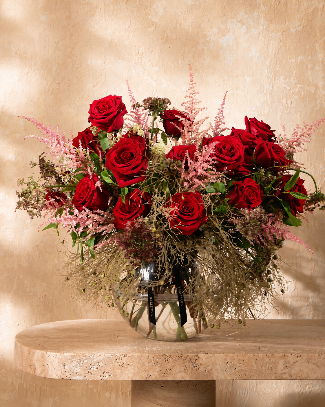 Elegant Red Rose Vase