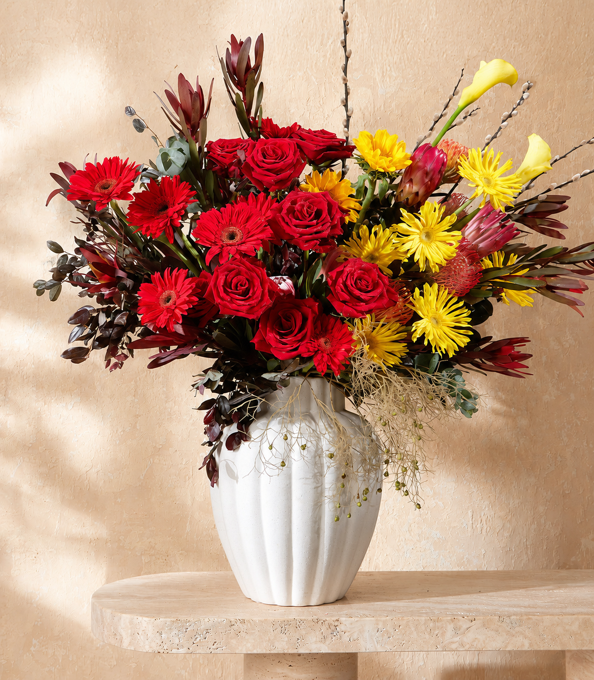 Crimson Elegance Vase