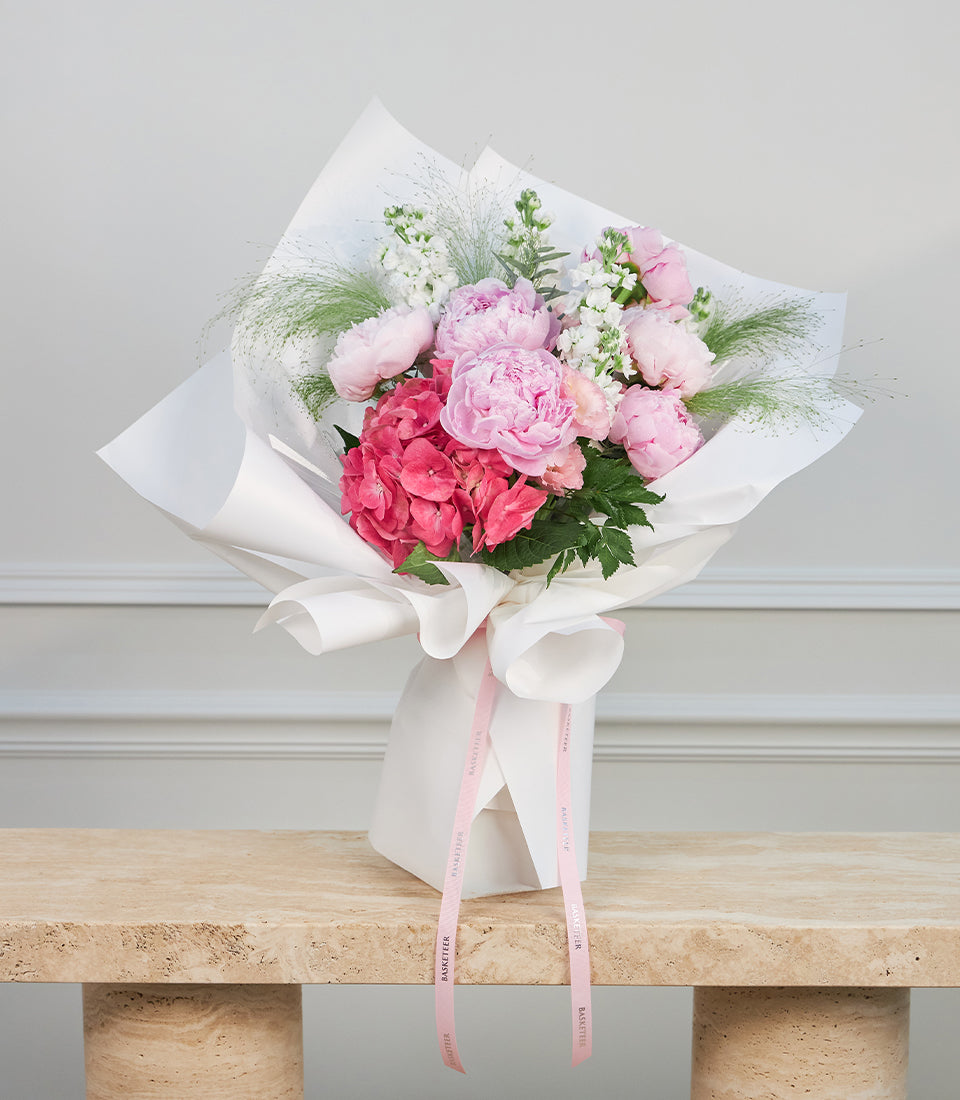 Romantic Garden Pink Peony Bouquet