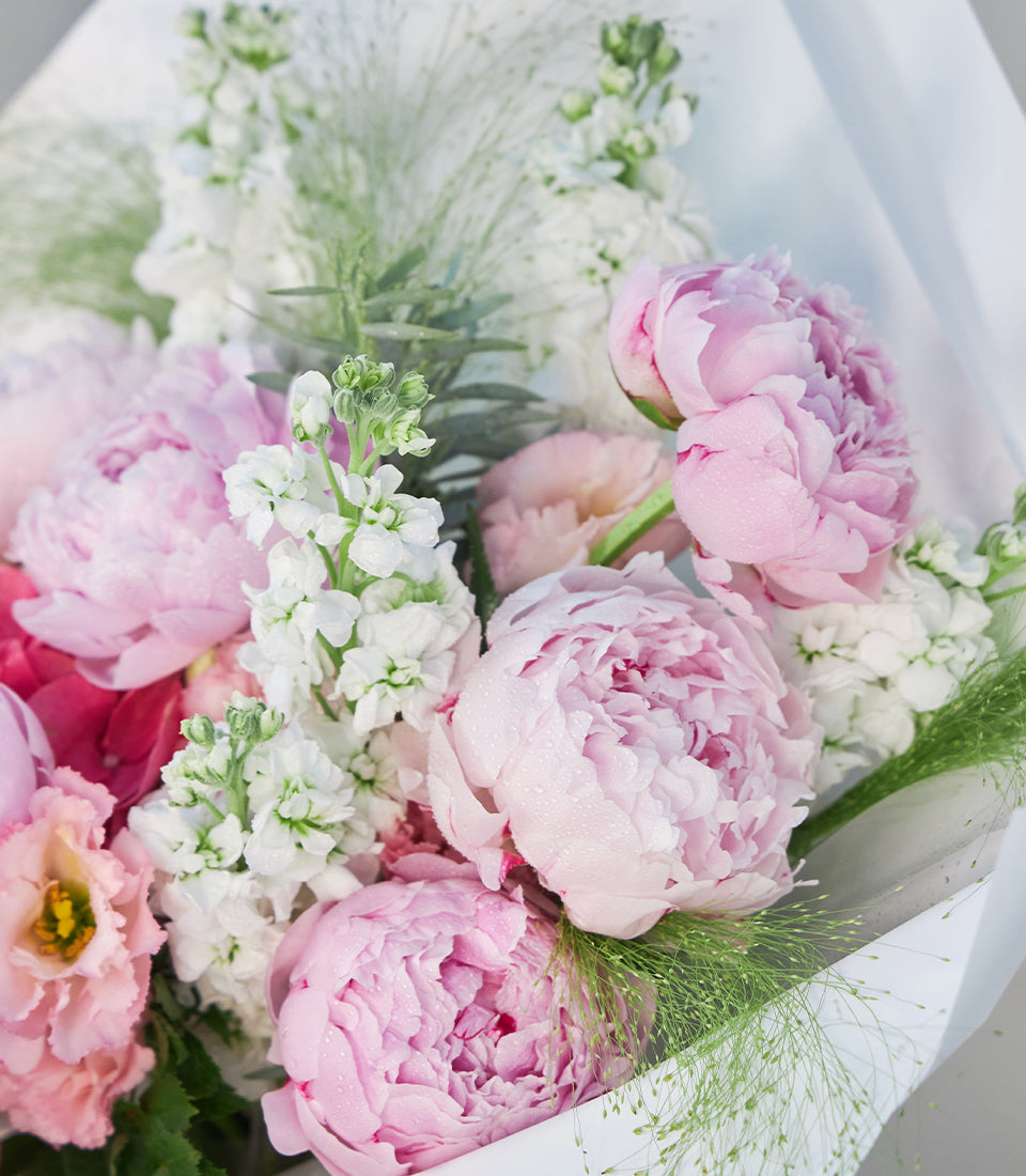 Romantic Garden Pink Peony Bouquet