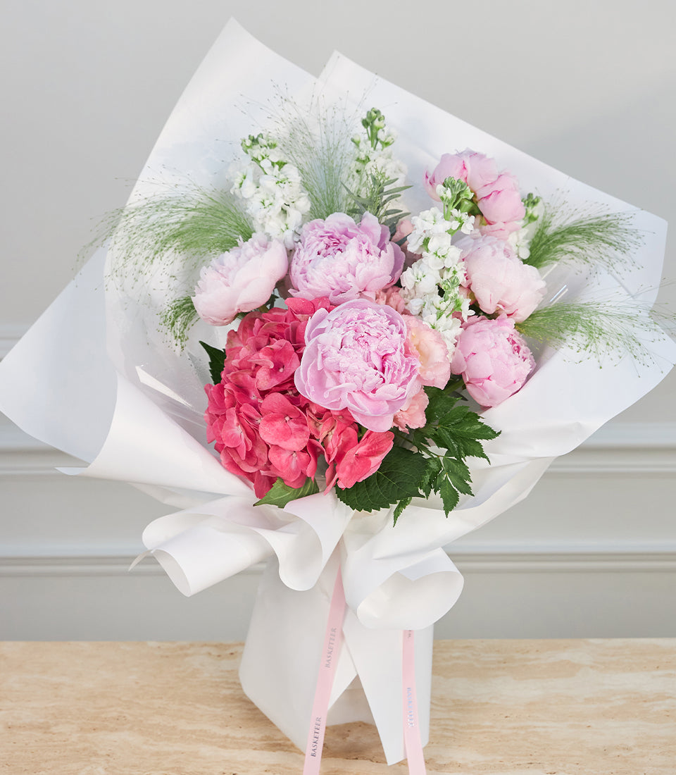 Romantic Garden Pink Peony Bouquet