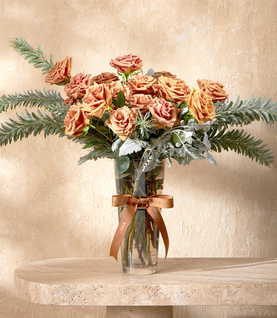 Golden Toffee Elegance Vase