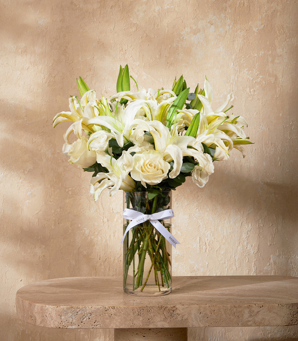 Graceful Purity Vase Arrangement