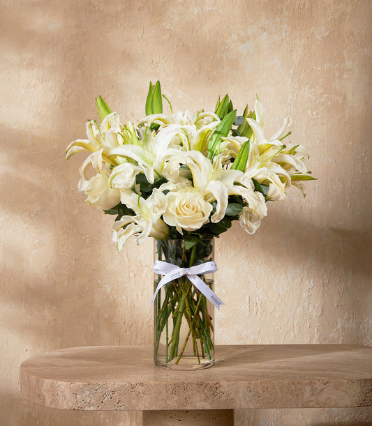 Graceful Purity Vase Arrangement