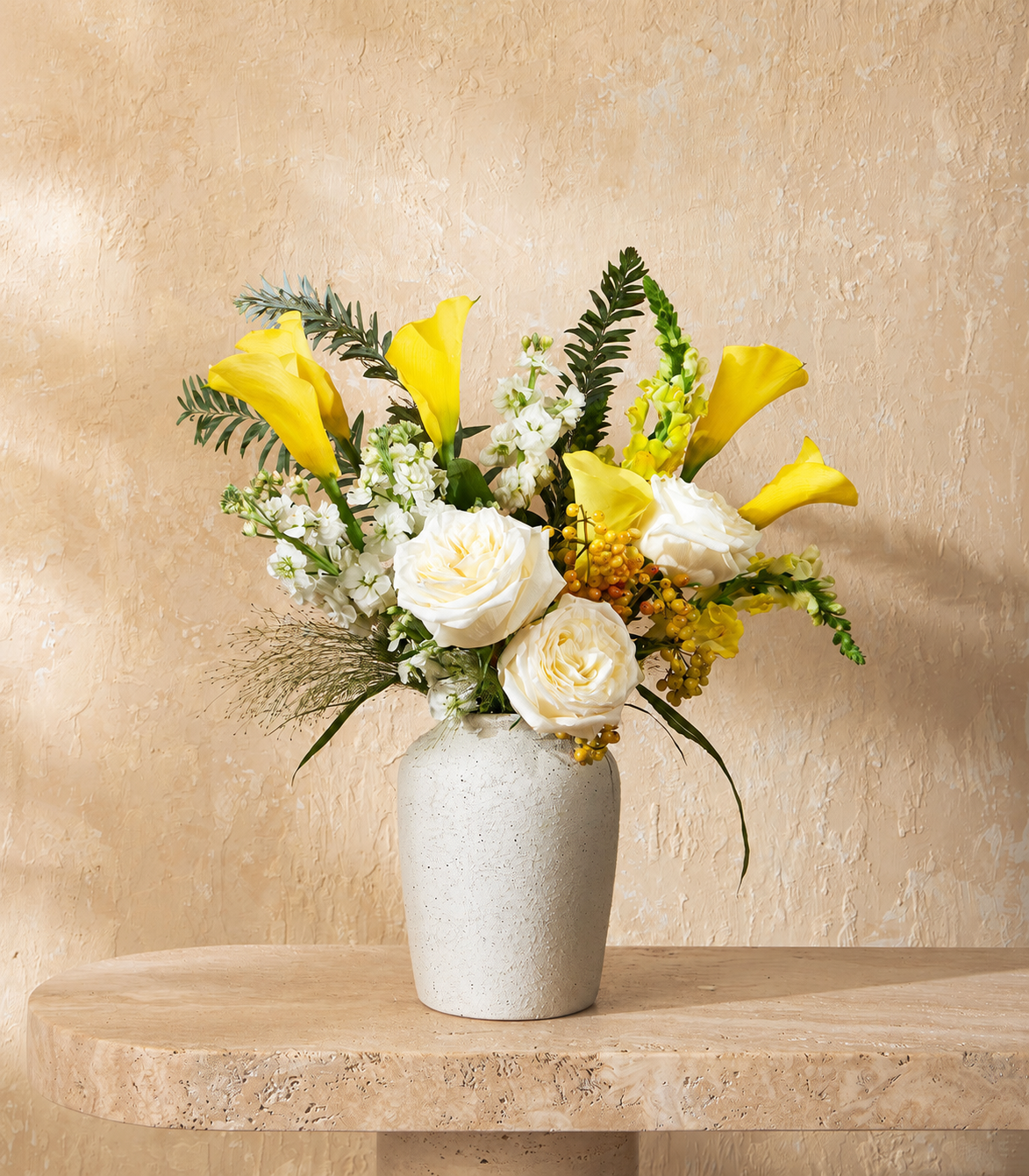 Golden Serenity Vase Arrangement