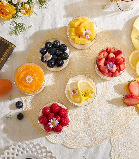 Mini Cheesecake Cups with Biscoff Base | Assorted Fruit Toppings