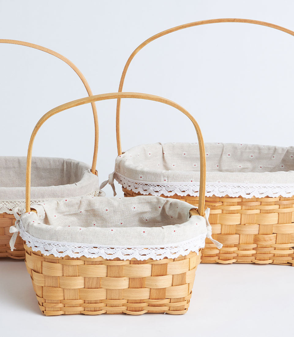 Basketeer's charming handwoven wicker gift basket, featuring a natural