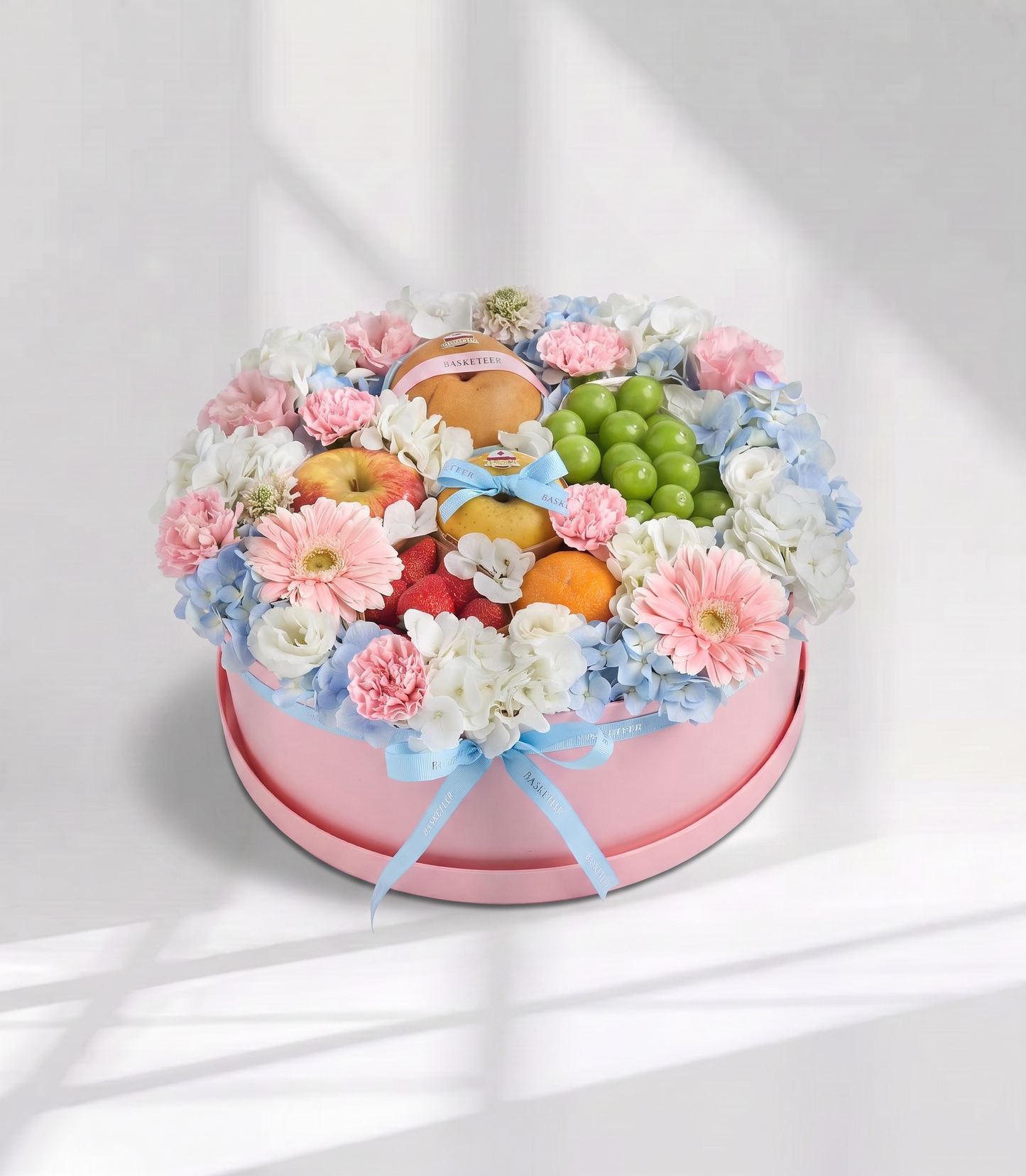 Elegant Muscat & Strawberry Flower Box for Mum