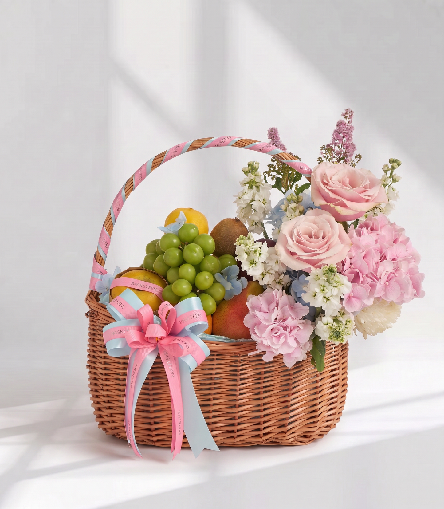 Abundant Orchard Fruit & Flower Basket for Mum