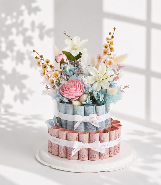 Abundant Floral Money Gift Box for Mum