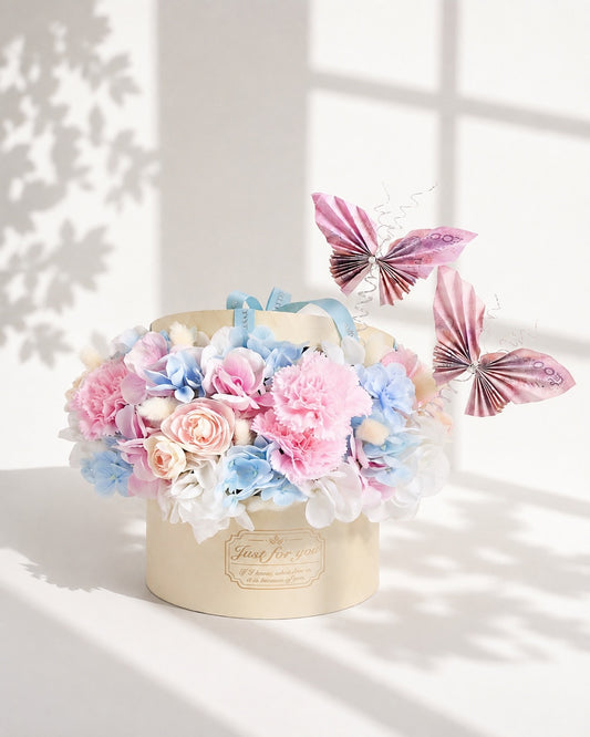 Everlasting Floral Money Gift Box for Mum