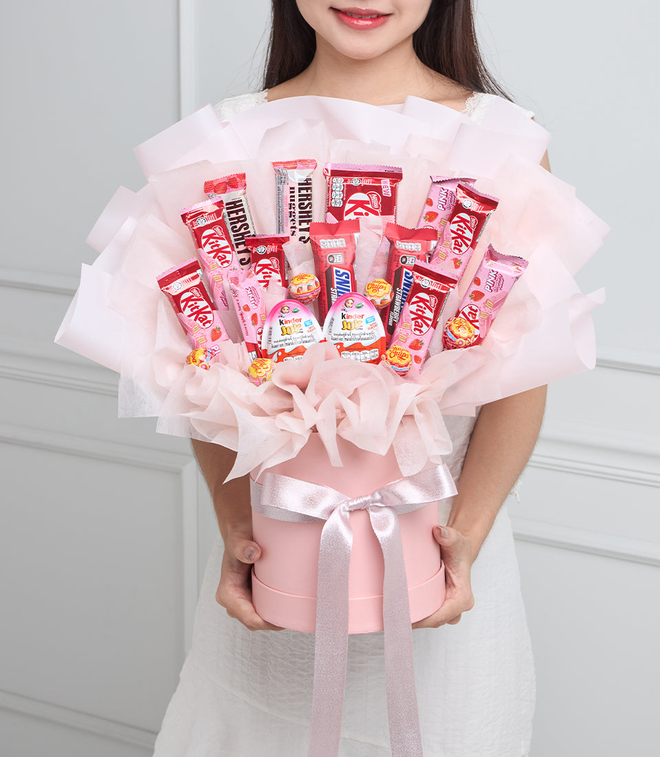 Pink Strawberry Kids' Treat Bouquet