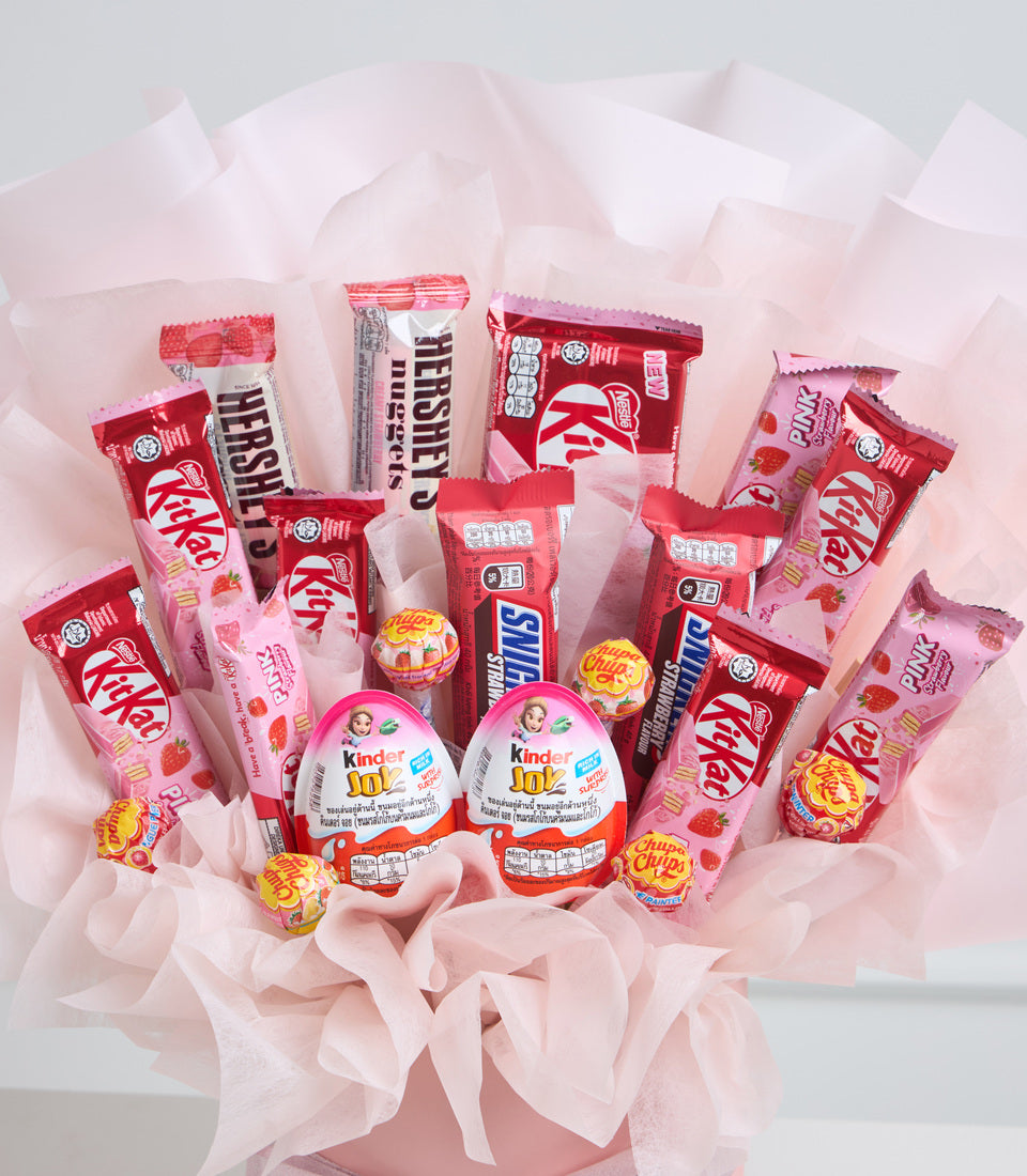 Pink Strawberry Kids' Treat Bouquet