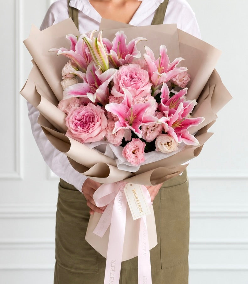 Blush Reverie Pink O’Hara Rose Bouquet