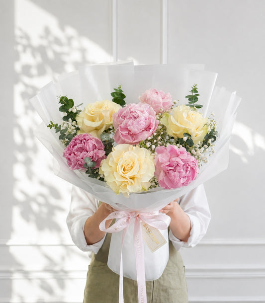 Sweet Peony Rose Bouquet