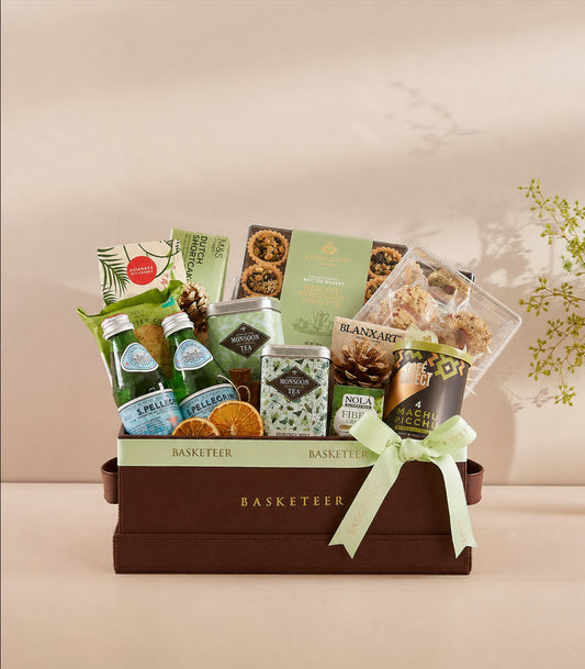 Basketeer luxury gift hamper in a brown premium gift box with