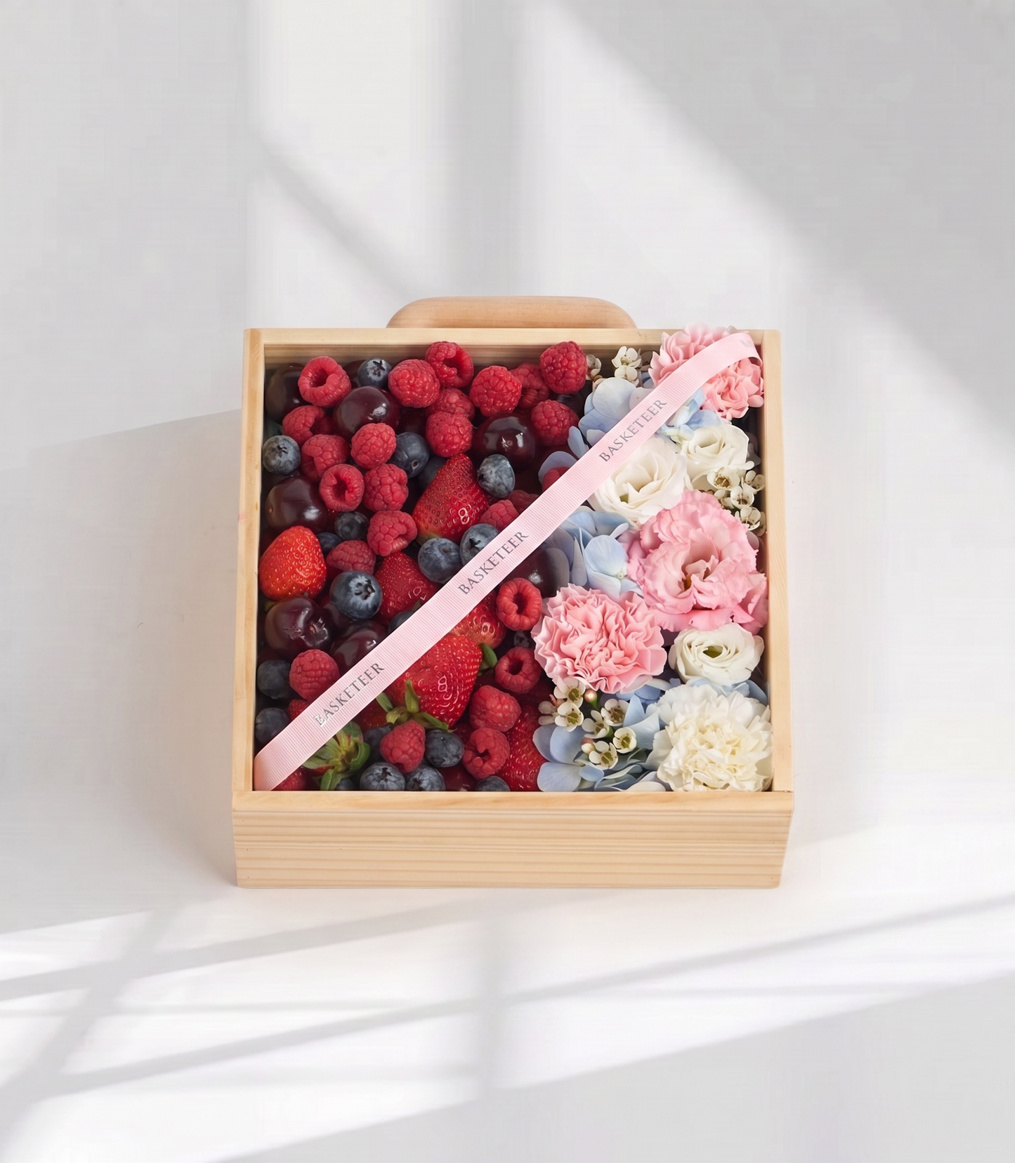 Luxury Mixed Berry Wooden Basket for Mum