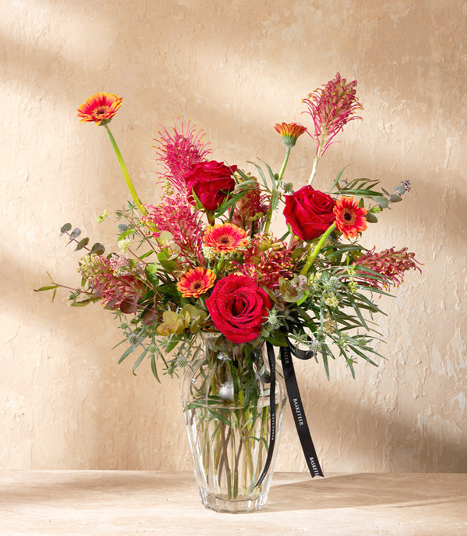 Radiant Rouge Vase Arrangement