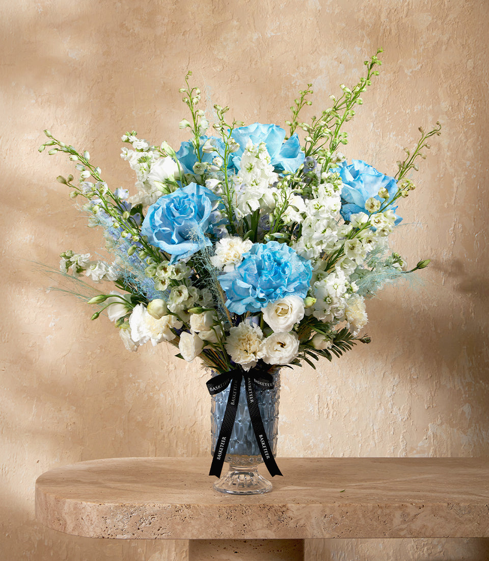 Blue Elegance Vase Arrangement