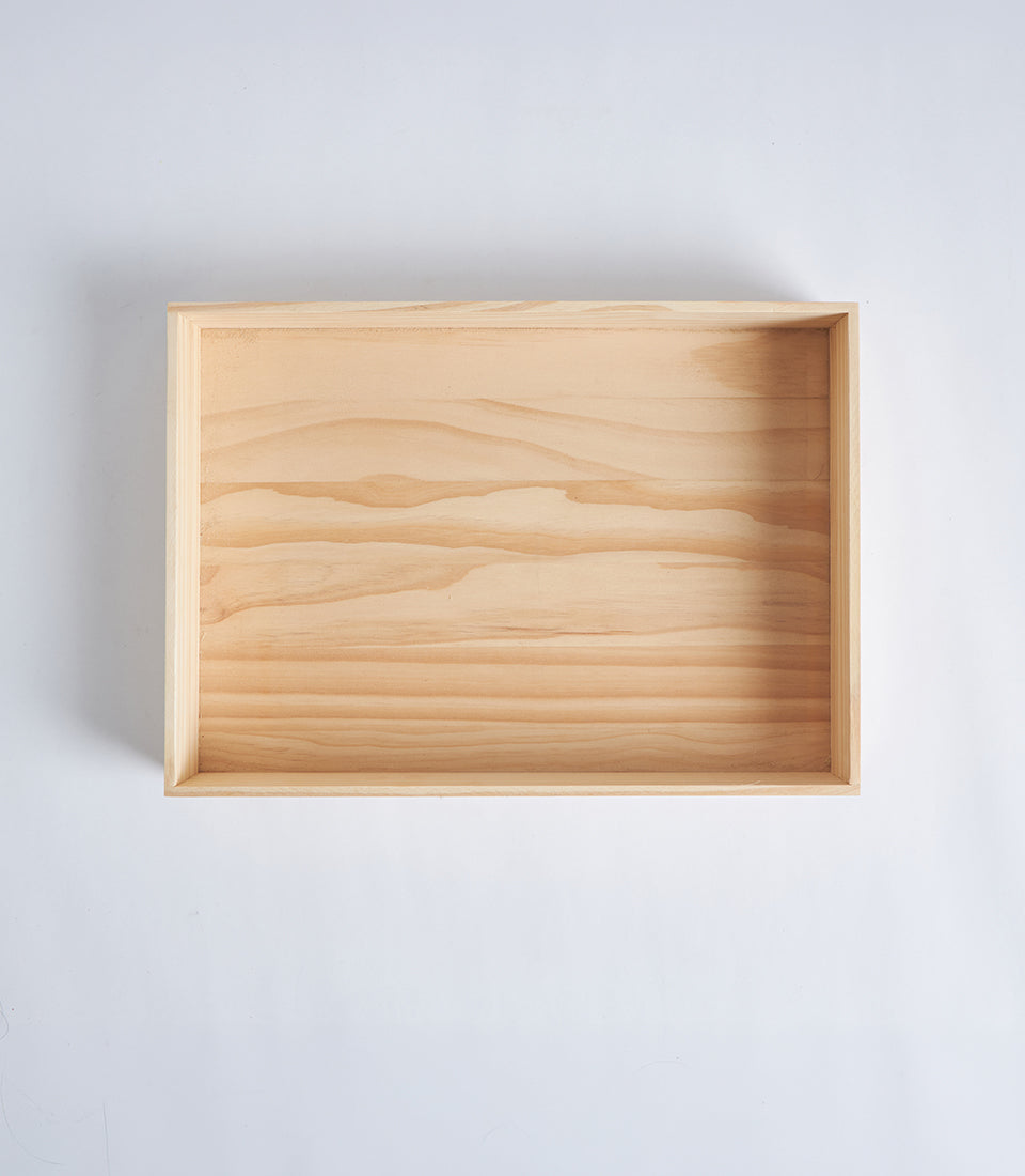 Natural Wood Fruit Hamper Tray