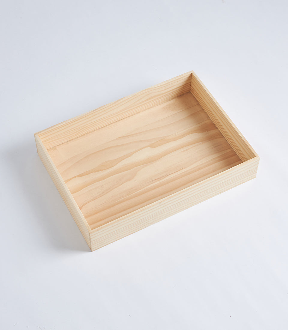 Natural Wood Fruit Hamper Tray