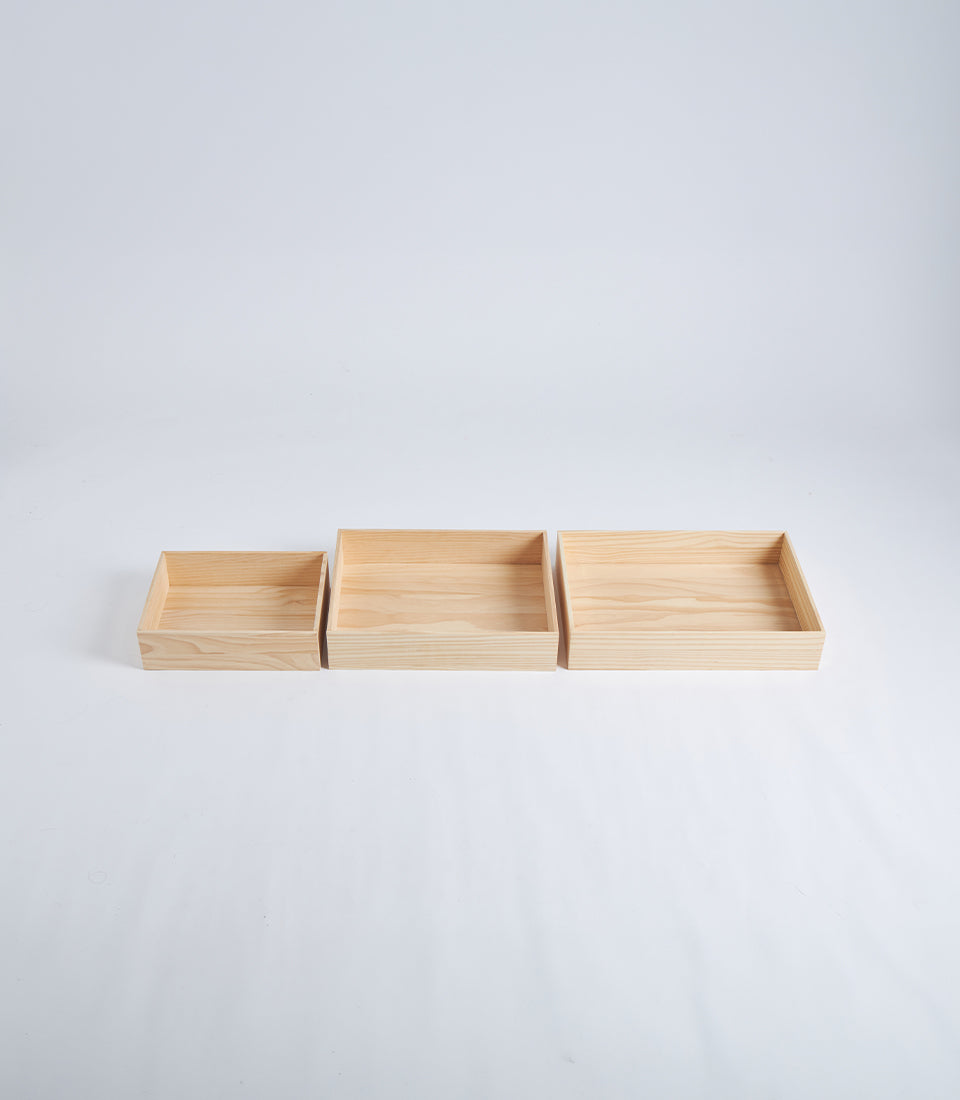 Natural Wood Fruit Hamper Tray