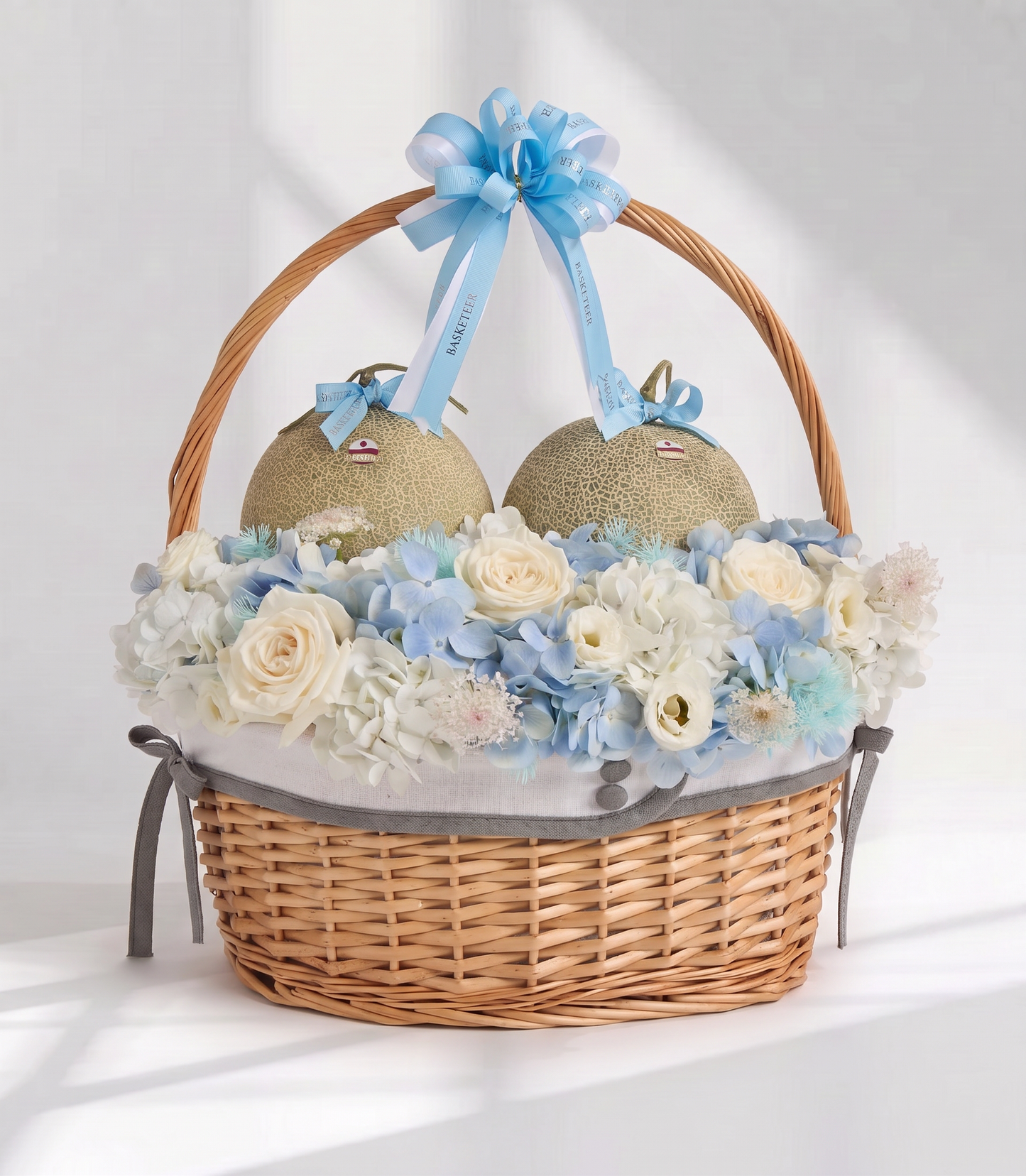 Twin Japanese Melon Flower Basket for Mum