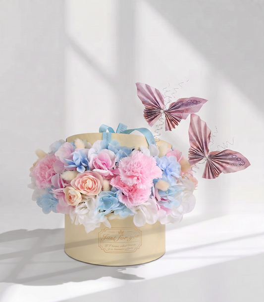 Everlasting Floral Money Gift Box for Mum
