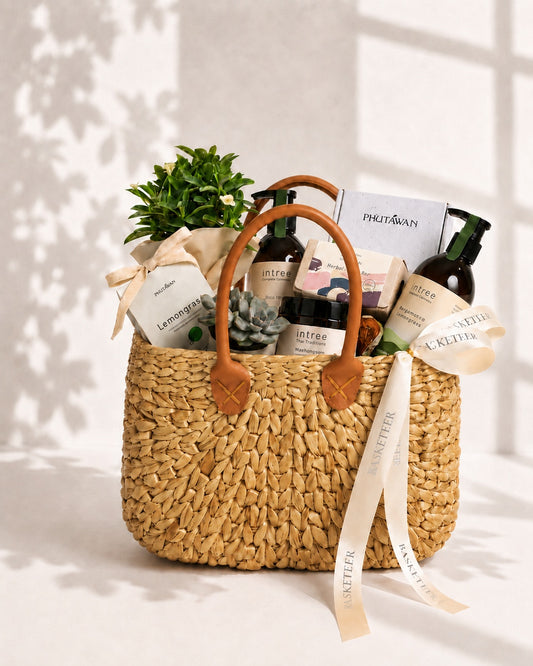 Lemongrass Spa & Greenery Gift Basket for Mum