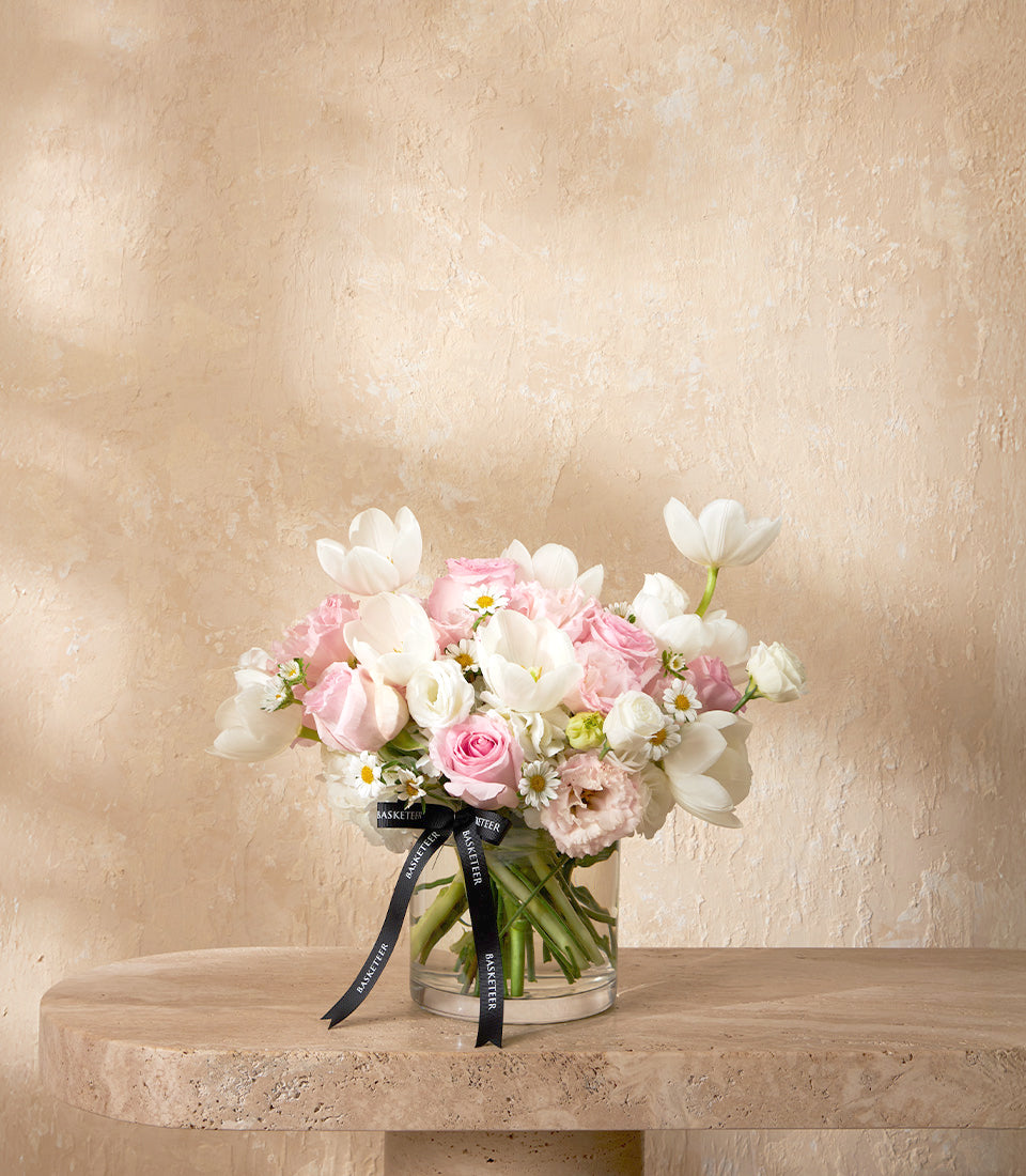 Graceful Pastel Vase Arrangement